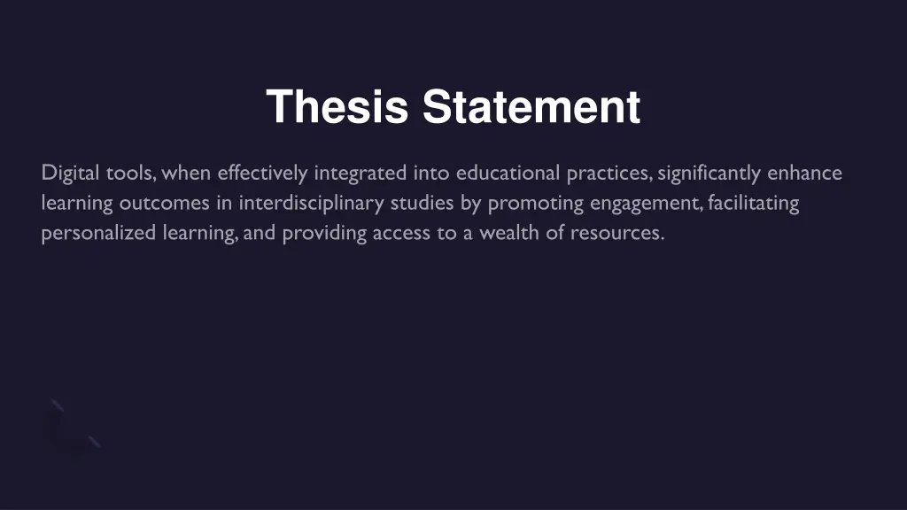 thesis statement