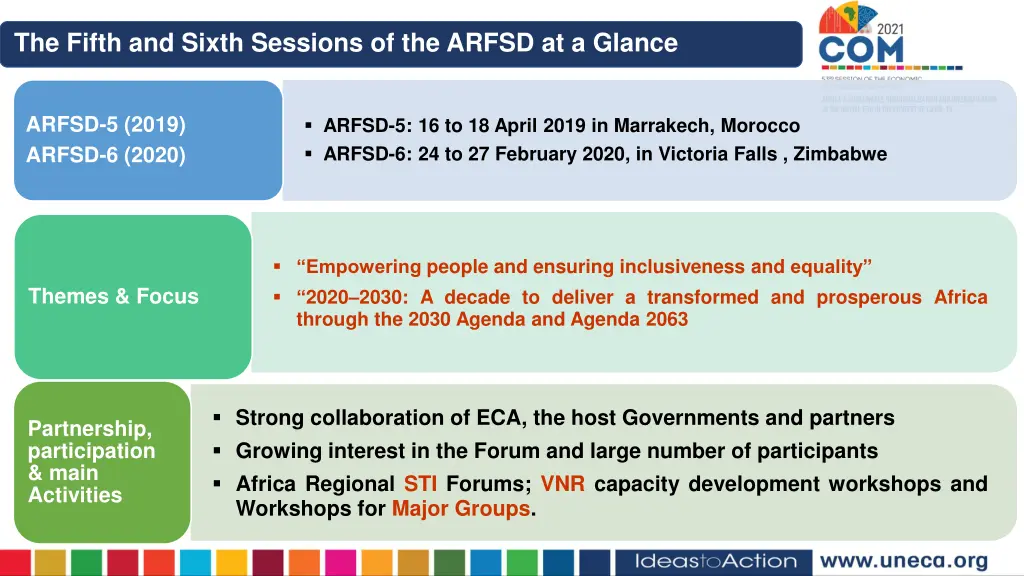 the fifth and sixth sessions of the arfsd