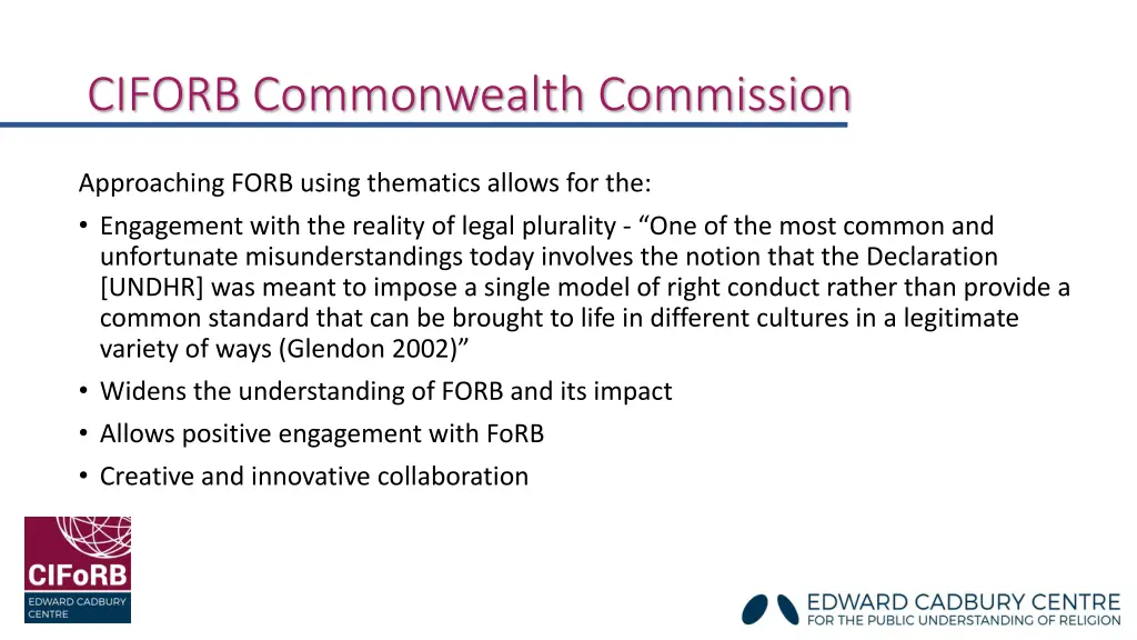 ciforb commonwealth commission 2