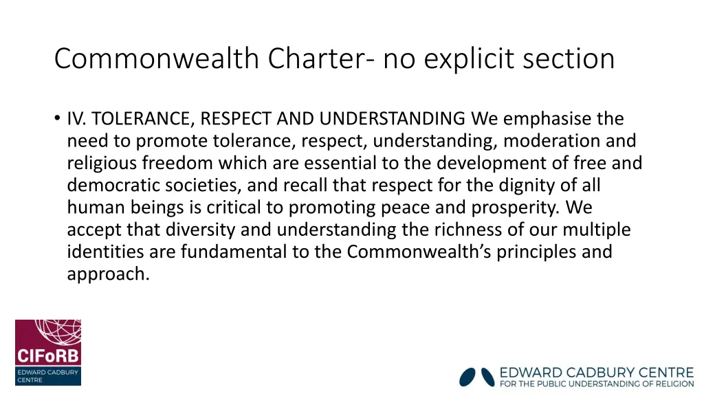 commonwealth charter no explicit section