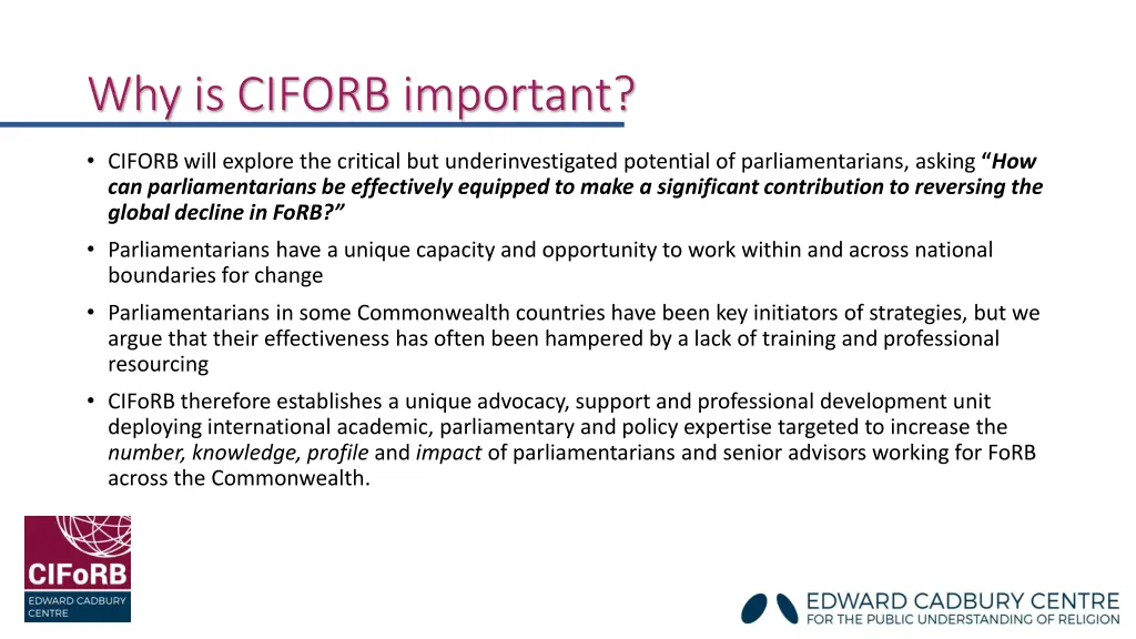 why is ciforb important 1