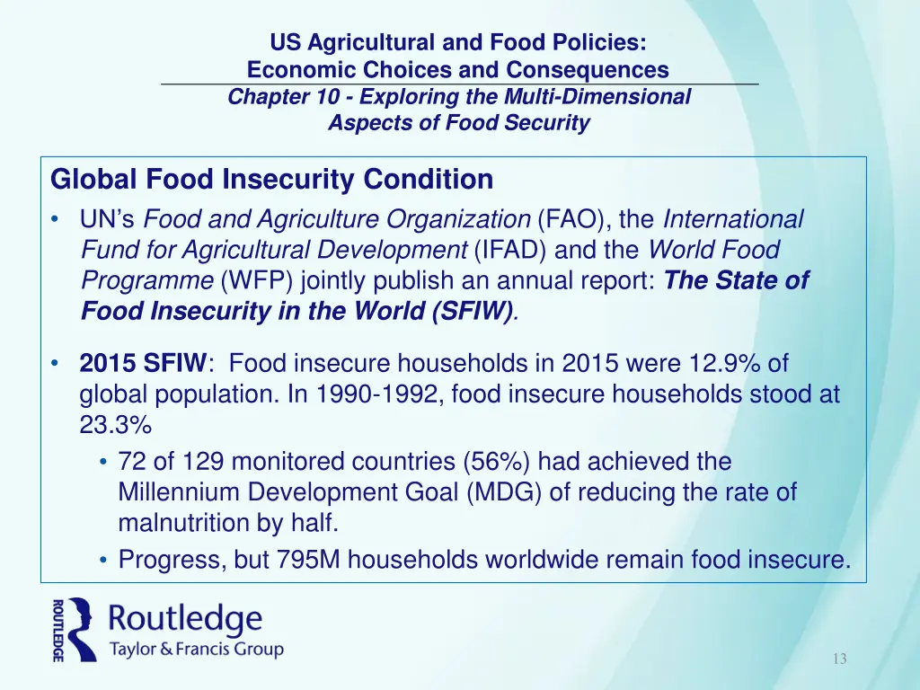 us agricultural and food policies economic 12