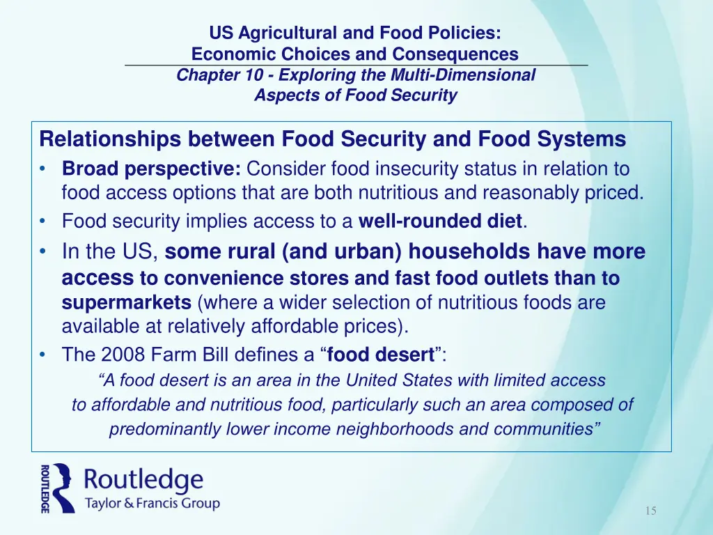 us agricultural and food policies economic 14