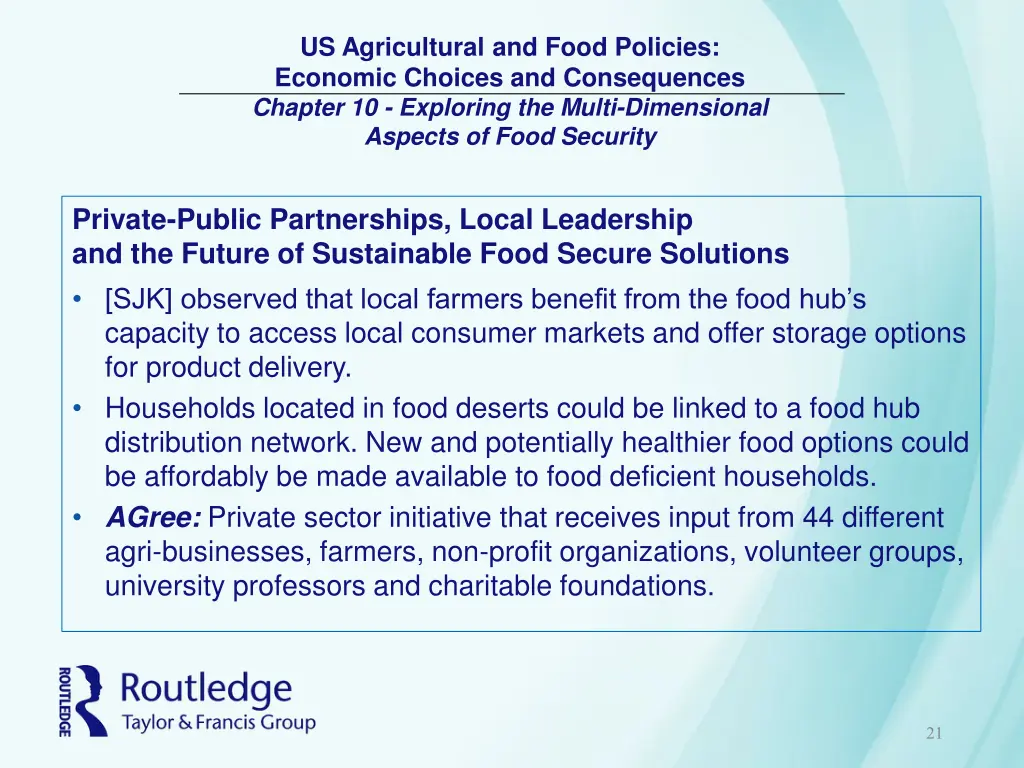 us agricultural and food policies economic 20