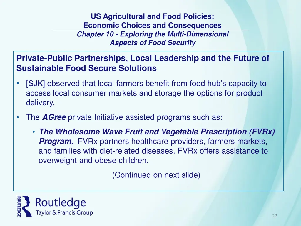 us agricultural and food policies economic 21
