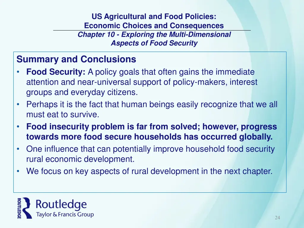 us agricultural and food policies economic 23