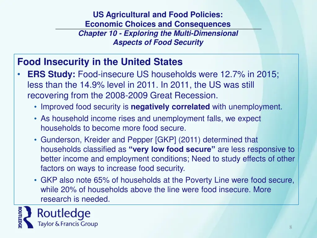 us agricultural and food policies economic 7