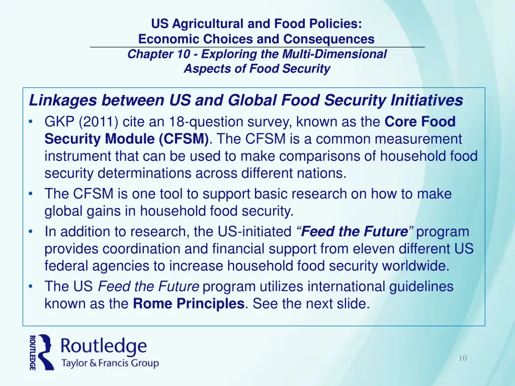 us agricultural and food policies economic 9