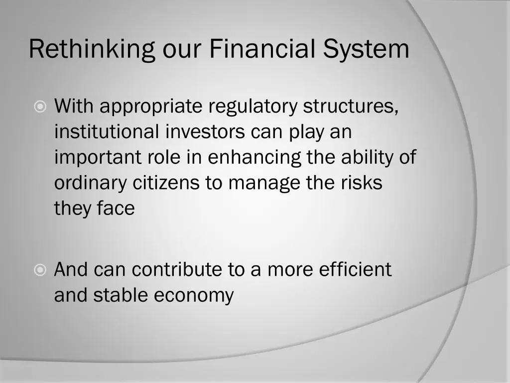 rethinking our financial system 1
