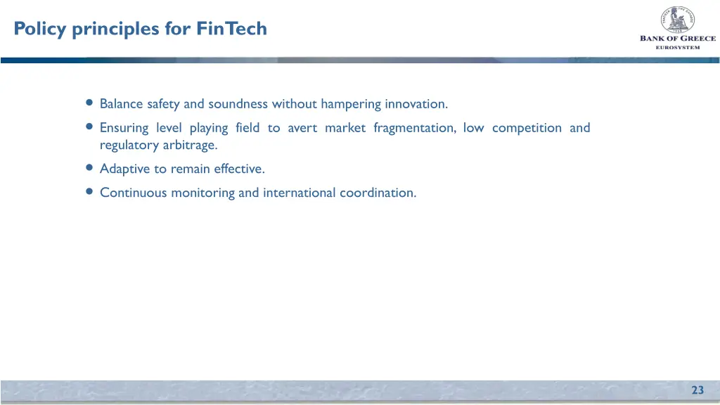 policy principles for fintech