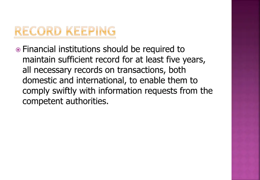 record keeping
