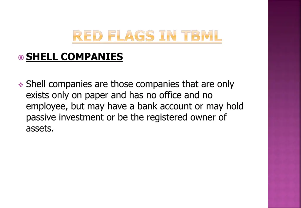 red flags in tbml 7