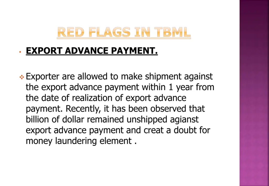 red flags in tbml 8