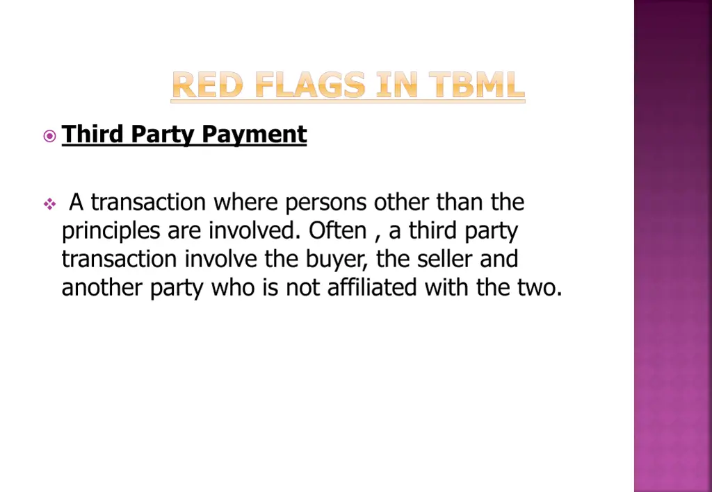 red flags in tbml 9