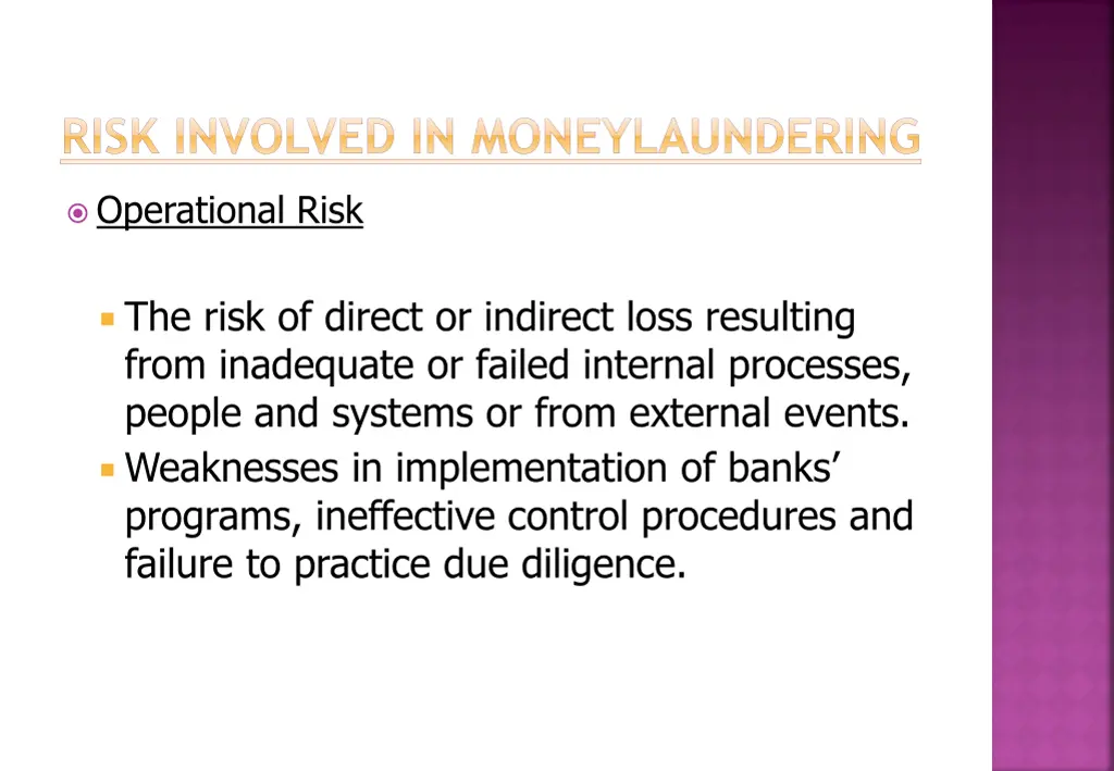 risk involved in moneylaundering 1