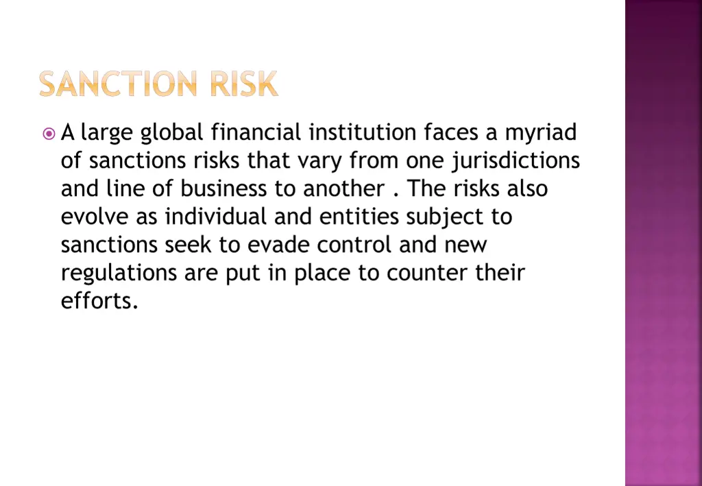 sanction risk