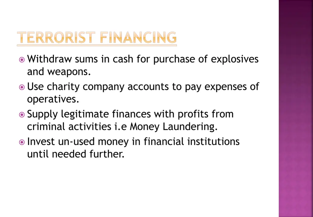 terrorist financing 1