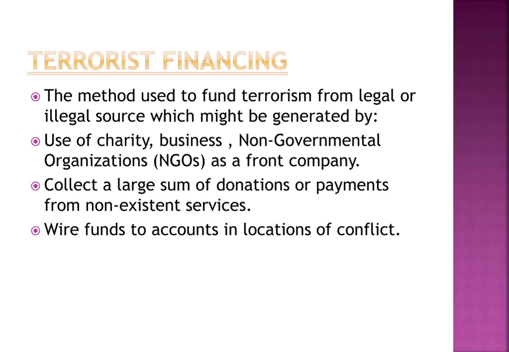 terrorist financing