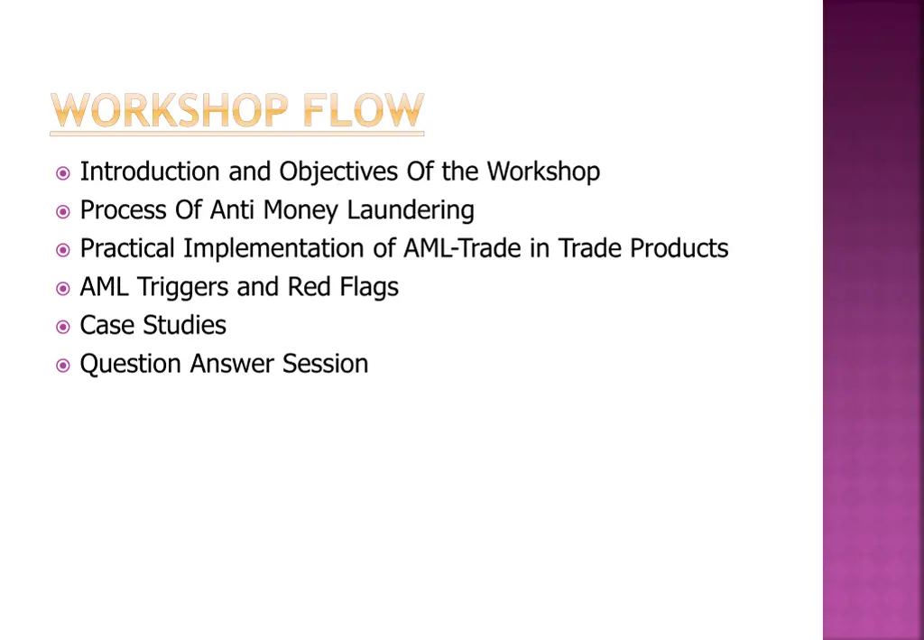 workshop flow