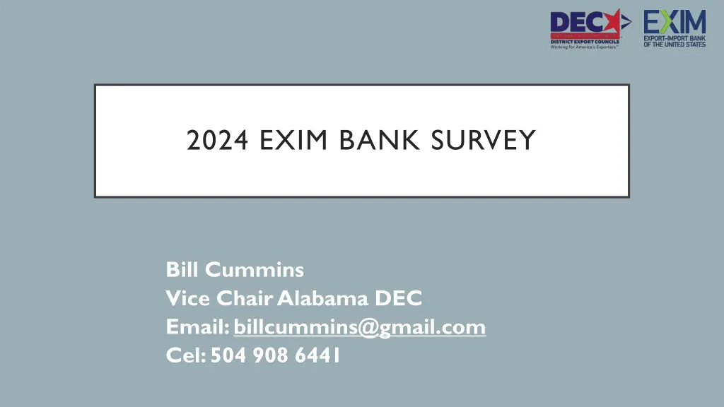 2024 exim bank survey