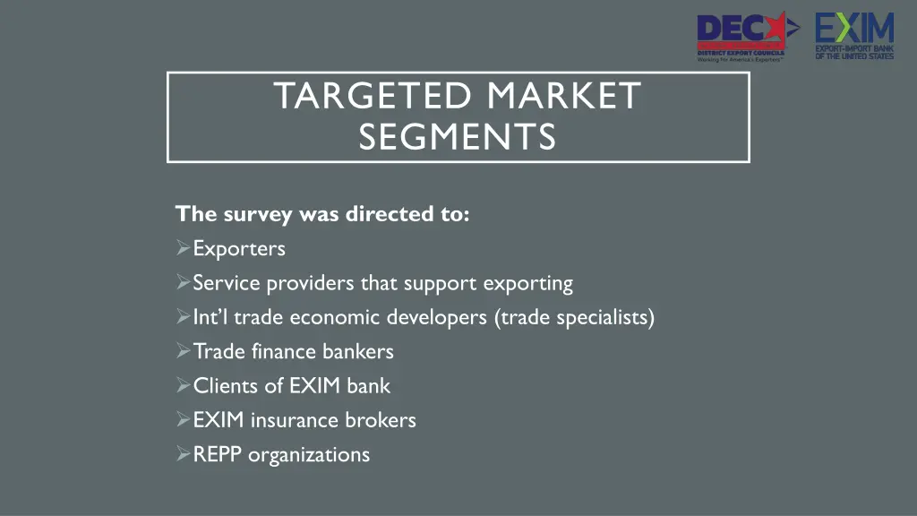 targeted market segments