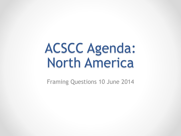 acscc agenda north america