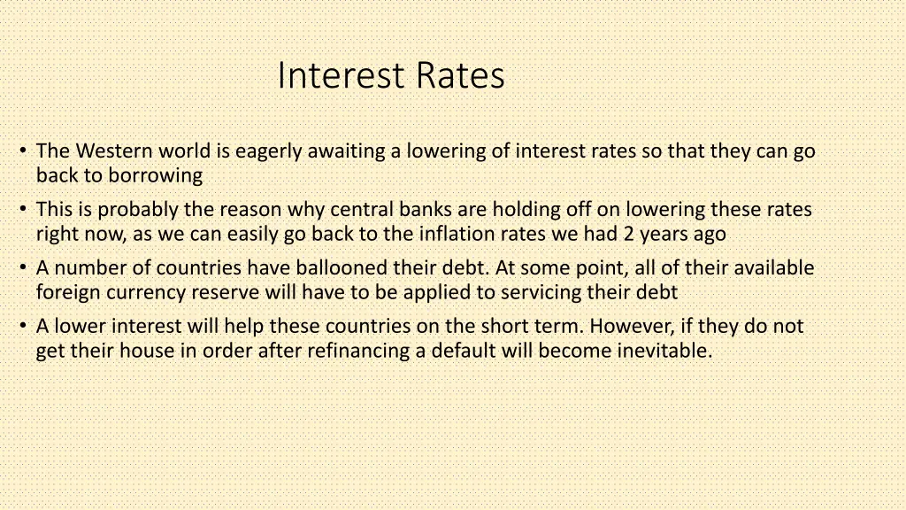 interest rates