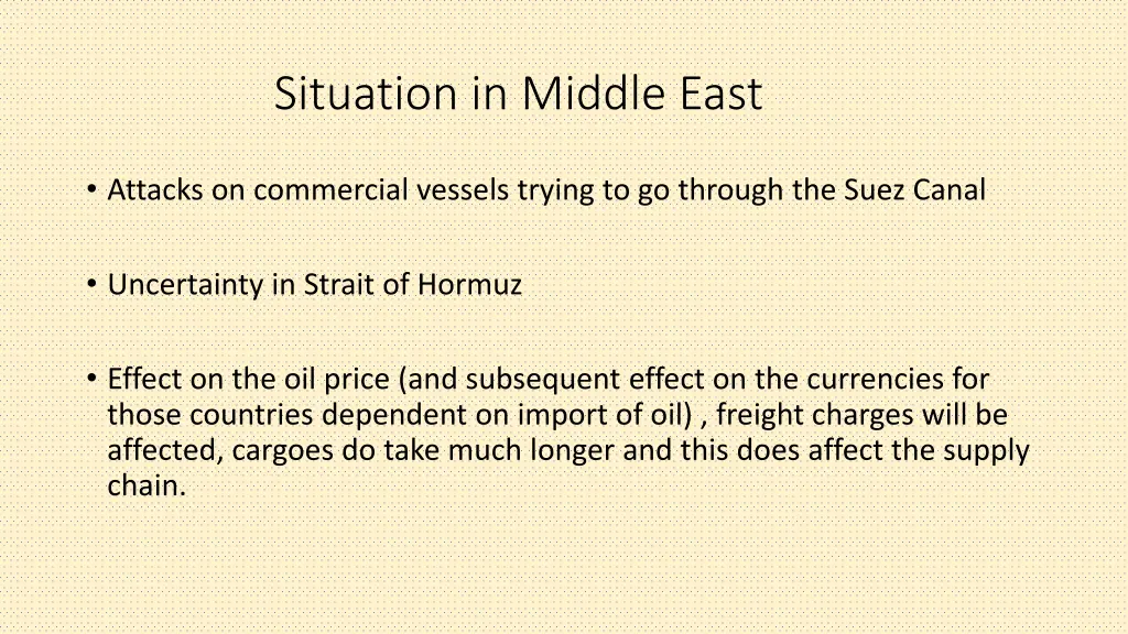 situation in middle east