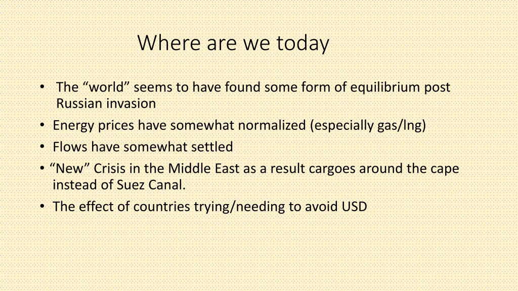 where are we today