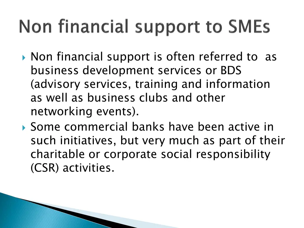 non financial support is often referred