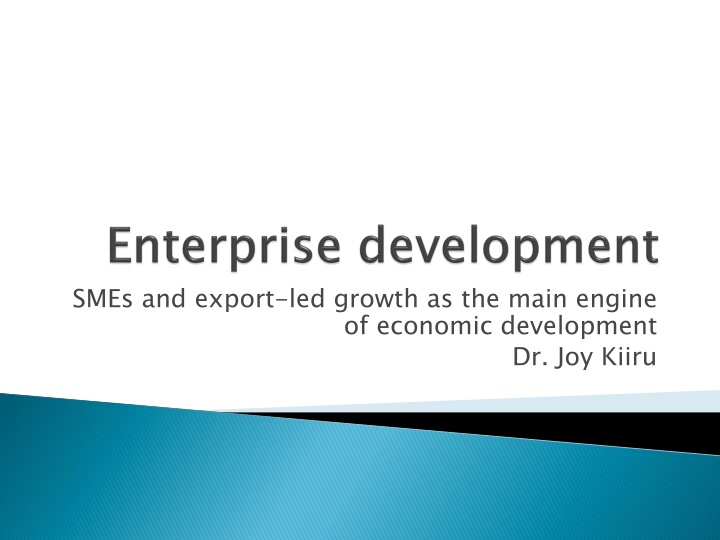 smes and export led growth as the main engine