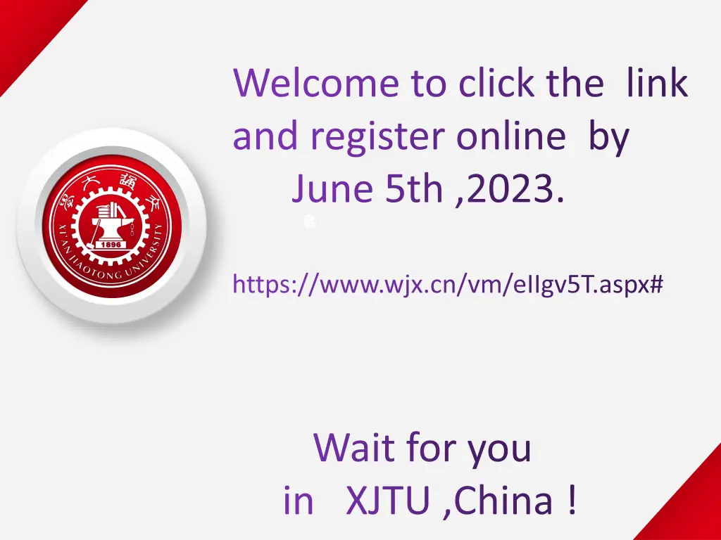 welcome to click the link and register online