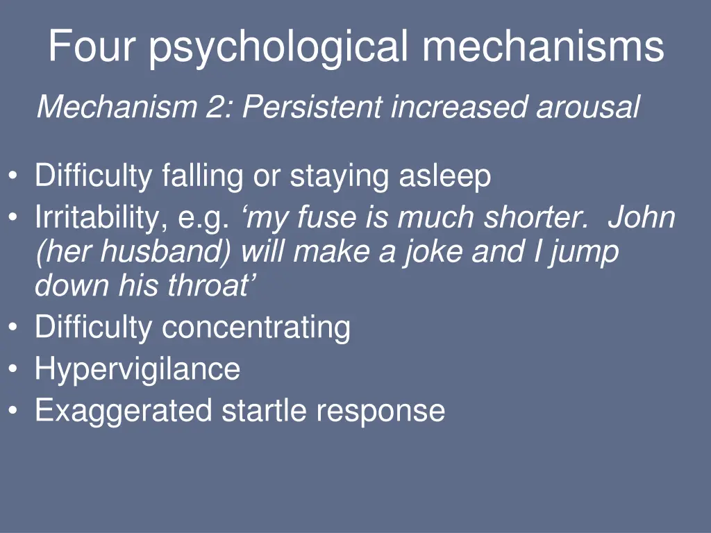 four psychological mechanisms