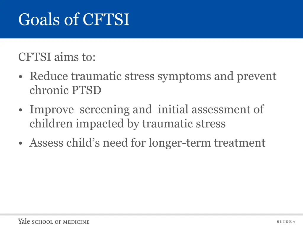 goals of cftsi