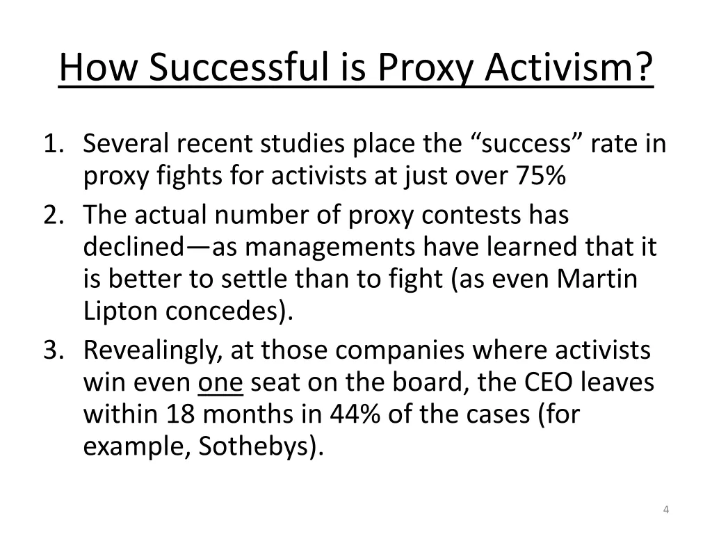 how successful is proxy activism