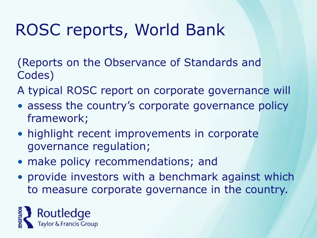 rosc reports world bank