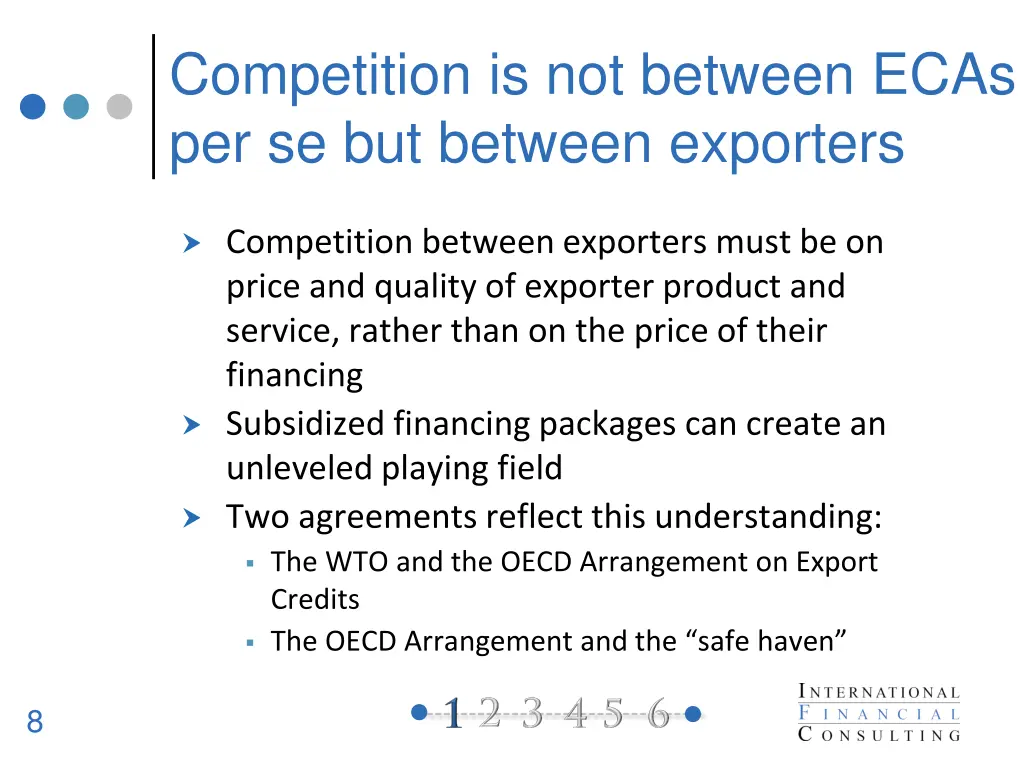 competition is not between ecas