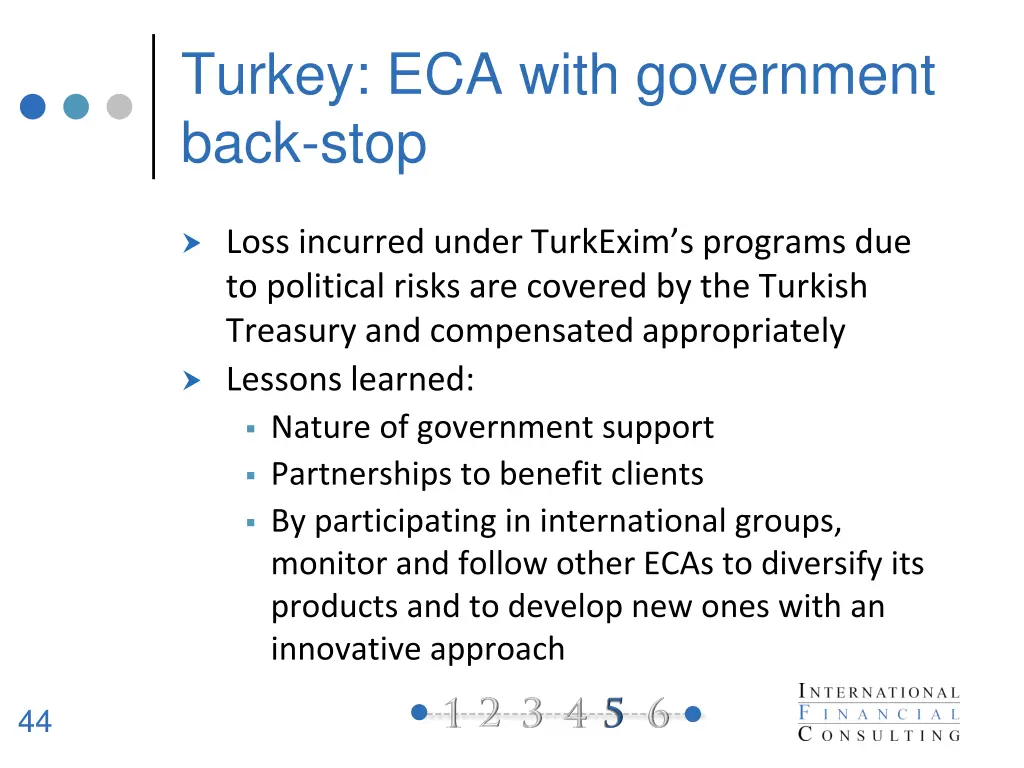 turkey eca with government back stop