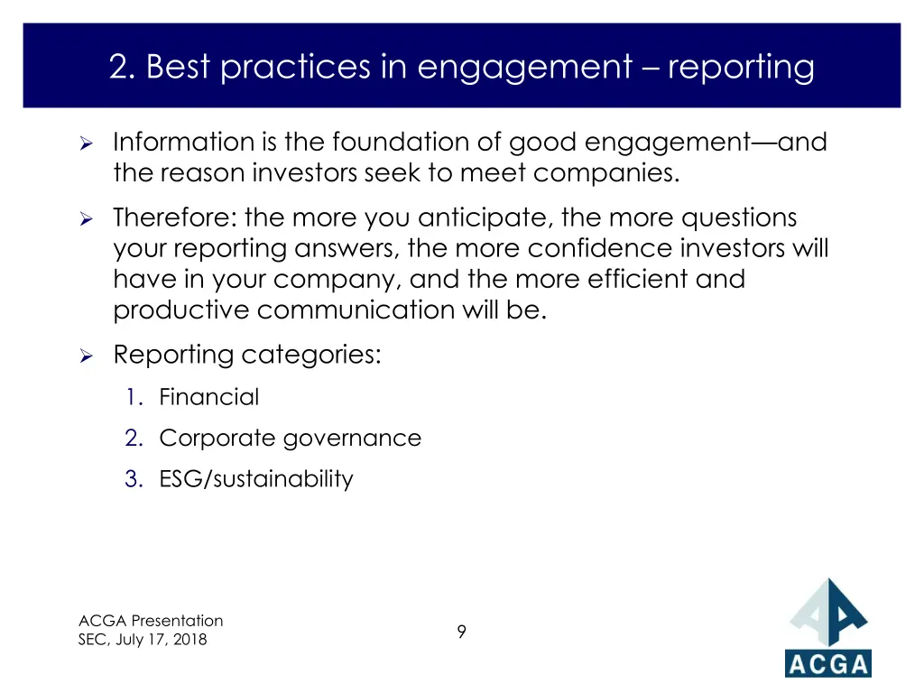2 best practices in engagement reporting
