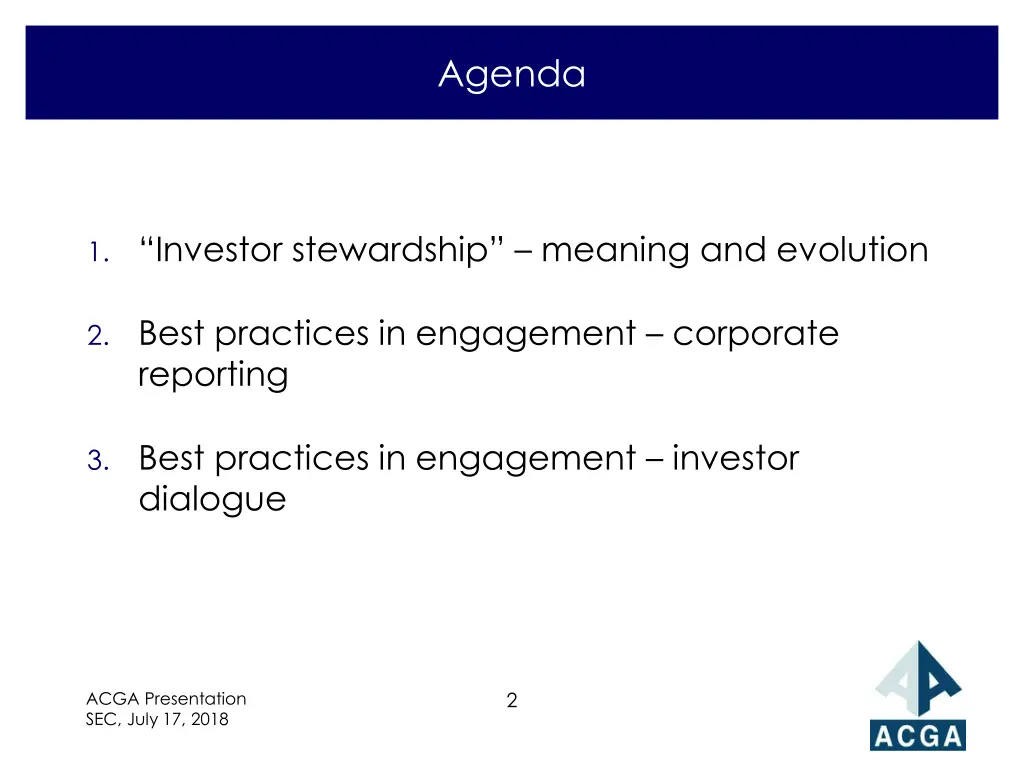 agenda