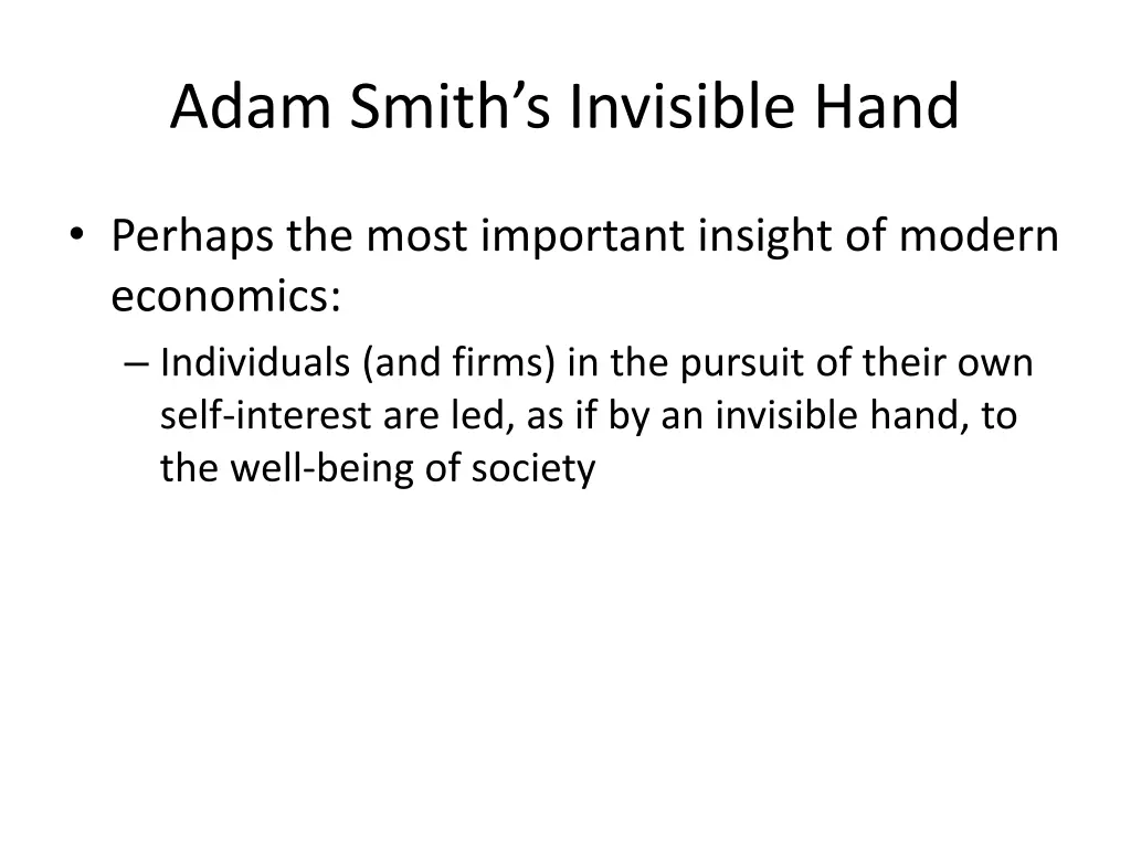 adam smith s invisible hand