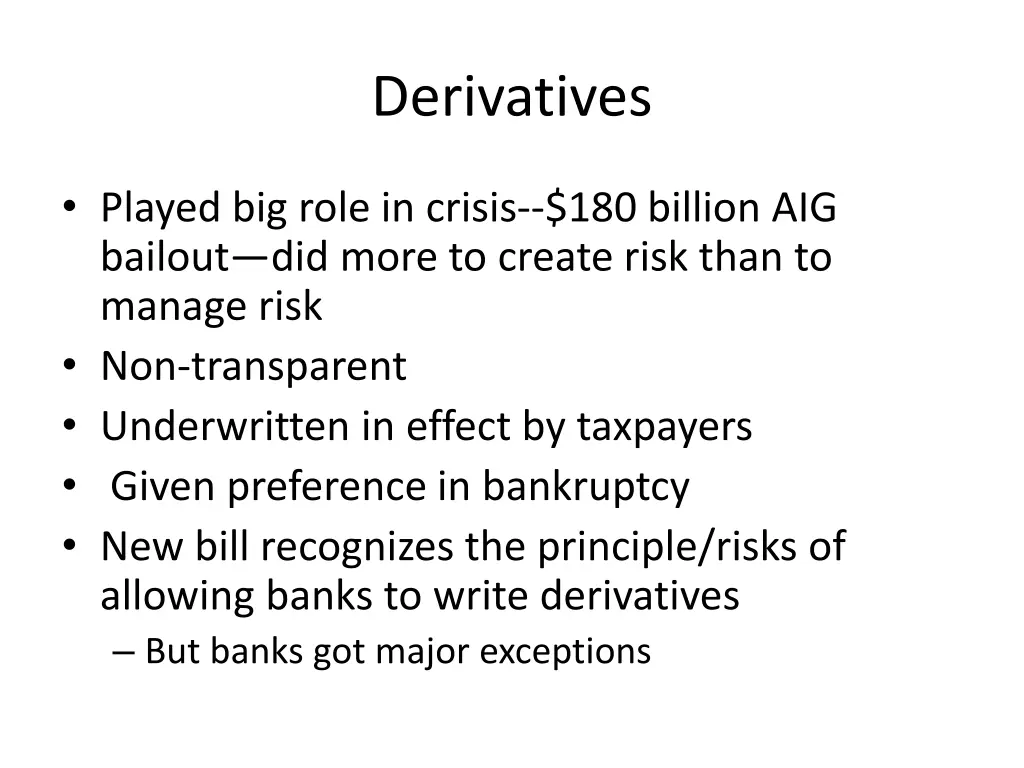 derivatives