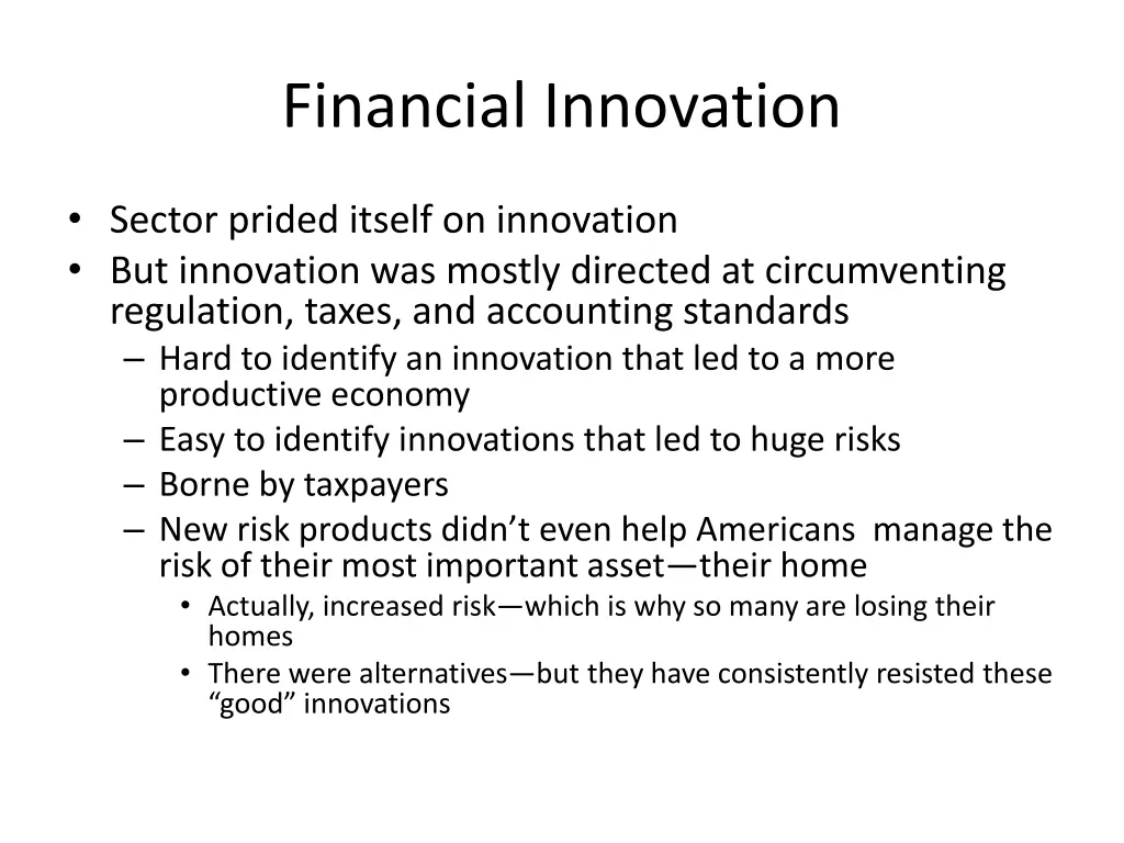 financial innovation