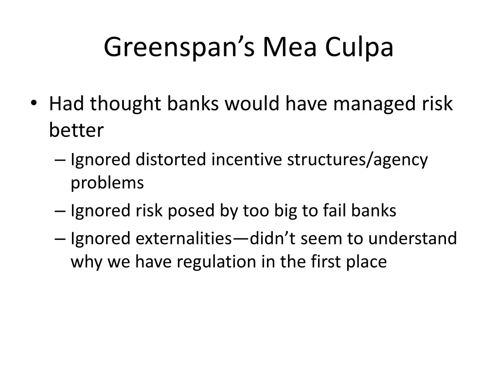 greenspan s mea culpa