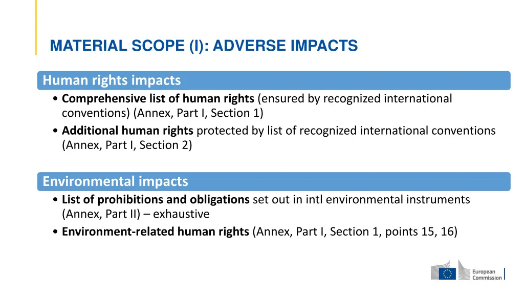 material scope i adverse impacts