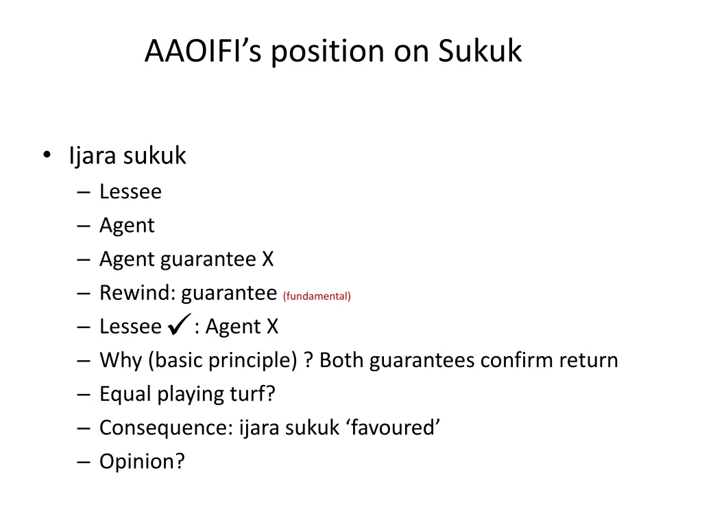aaoifi s position on sukuk 2