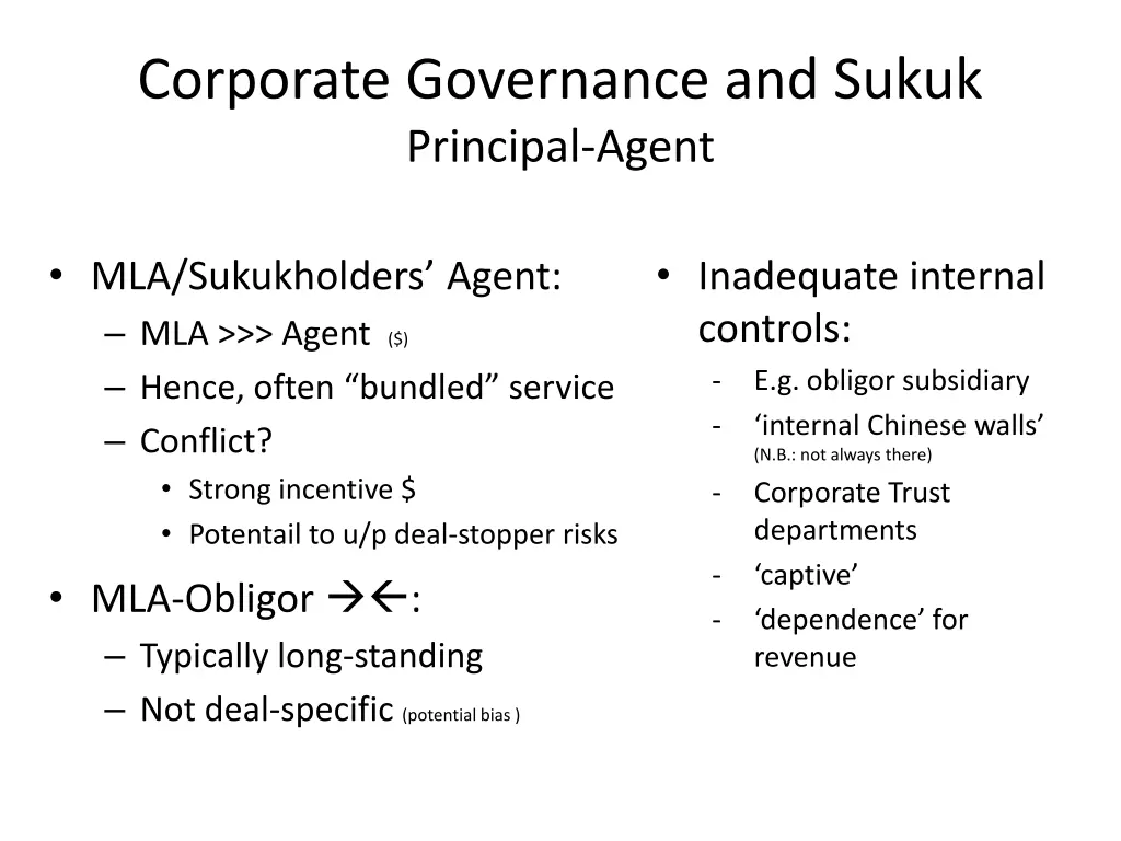 corporate governance and sukuk principal agent 2