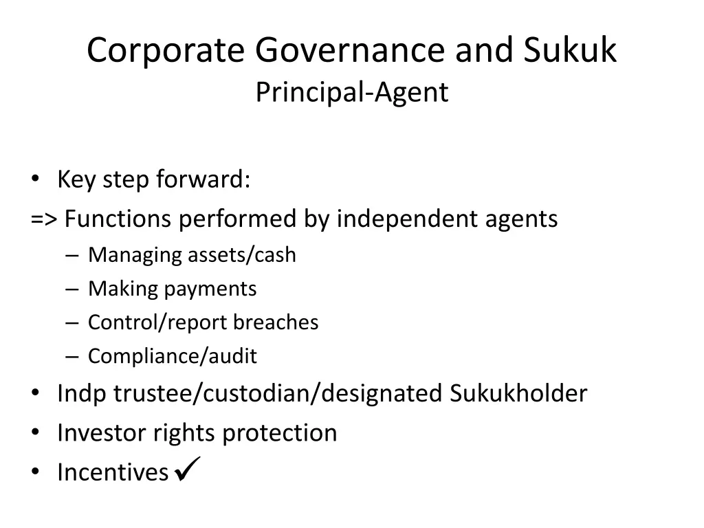 corporate governance and sukuk principal agent 4