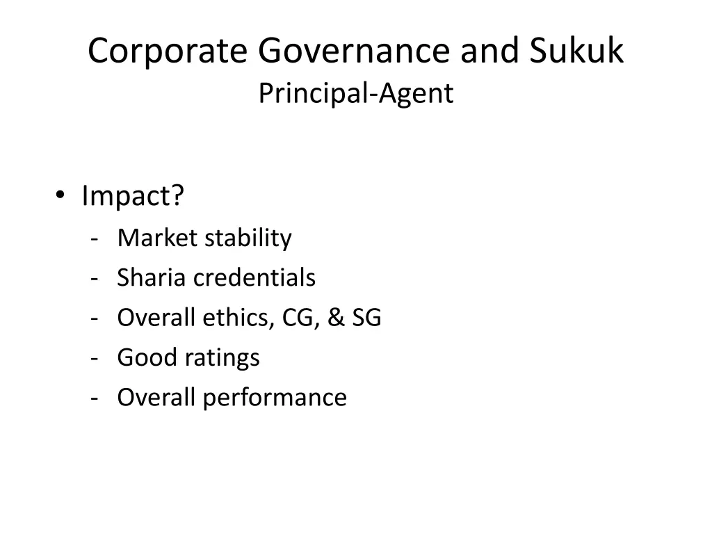 corporate governance and sukuk principal agent 5