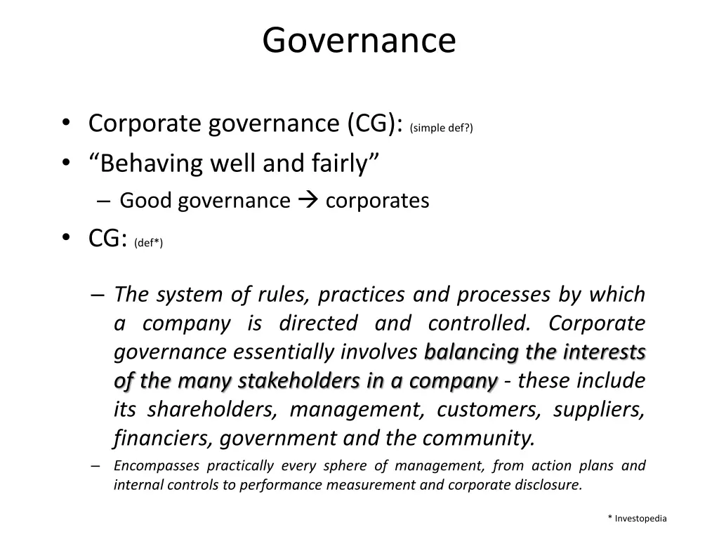 governance 1